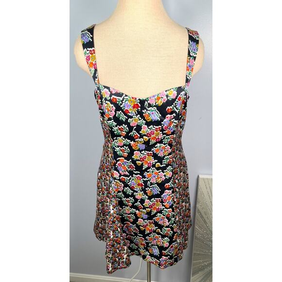 For Love & Lemons Brookes Floral Mini Dress Size Large - Picture 4 of 9